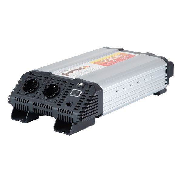 Перетворювач напруги PULSO/ISU-1500/12V-220V/1500W/LCD/USB-5VDC2.0A/син.хвиля/клеми ISU-1500 фото