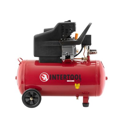 Компресор 50 л, 1500 Вт, 220 В, 8 aтм, 206 л/хв. INTERTOOL PT-0003 PT-0003 фото